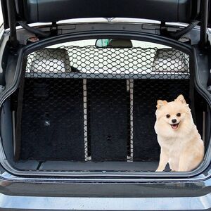 Mesh Dog Car Net Barrier with Hook for SUV Pickup Small Car 51.18"x35.43"